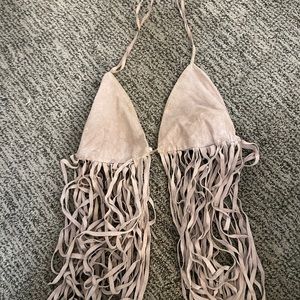 Blush pink festival triangle top